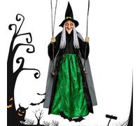 Halloween Swinging Witch - 5.91ft Spooky Scary Gothic Hangable Props | Halloween Decorations Outdoor for Yard Lawn Porch Garden Fireplace Mantel Home Party Haunted Houses