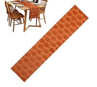 Halloween Table Runner - Décor De Automne | Décorations De Table De Thanksgiving | 72 Pouces avec des Citrouilles Brodées 3D, Un Coureur De Vacances d'automne pour La Salle À Manger, Une
