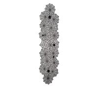 Halloween Table Runner, Spiderweb Black Lace, 17.72x72.05in Tissu Authentique élégant, Design de Soins faciles, Foulard Gothique pour Restaurant, Bar, dîner, Festival, Mariage