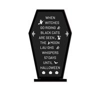 Halloween Tabletop Sign | Halloween Centerpiece Table Wood Coffin Sign,Home Seasonal Accessoires, Festive Scene Props Display Scary Message Board For Farmhouse Living Room Bedroom Ph