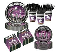 Halloween Tableware Set Themed Birthday Dinnerware And Ghosts Supplies