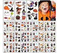 Halloween Tatouages Temporaires Enfant, KEELYY 30 Feuilles Faux Tatouages Non Toxiques, Autocollants de Tatouage appropriés comme cadeaux pour le sac de bonbons d'Halloween