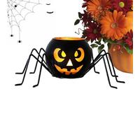 Halloween Tea Light Holder,Spider Pumpkin Seasonal Decor - Indoor Candle Holder | for Homeowners Apartment Dining Room Bedroom Study Event Planner Front Porch Garden