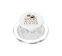 Halloween Teacher Spooky Ghost Book Lover Leçon Plan Design PopSockets PopGrip pour MagSafe