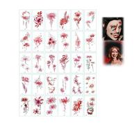 Halloween Temporary Tattoo Stickers, Fake Scars, Masquerade Face Decoration, Halloween Makeup Tattoos Stickers Family Kit, For Women's & Men's - Decor & Party Supplies (Style-BY)