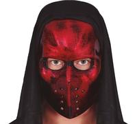 Halloween Terreur Rouge Masquée Avec Capuche Pour Les Nuits Effrayantes Masque, Couleur : Rouge