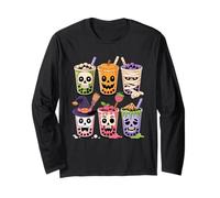 Halloween Thé Au Lait Boba Perles Tapioca Squelette Sorcière Manche Longue