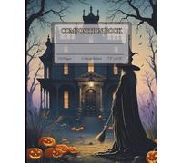 Halloween The Haunted House Illustration 3 | Witch | Composition Notebook for Students | College Ruled | School Notes | Journal | Gift for Student