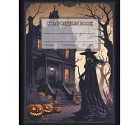 Halloween The Haunted House Illustration | Witch | Composition Notebook for Students | College Ruled | School Notes | Journal | Gift for Students