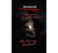 Halloween, the moon on halloween: write your feellings in the notebook on halloween