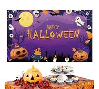 Halloween Theme Backdrop, 180x110cm Happy Halloween Backdrop -Versatile Photography Background Party Supplies for Kids Adult Birthday Home Indoor Wedding Decor School Activity