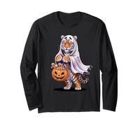 Halloween Tigre Fantôme Citrouille Farce Ou Friandise Manche Longue