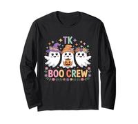 Halloween TK Teacher Groovy Retro 70s Rainbow Vibes Manche Longue