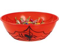 Halloween Toile d'araignée Bol Bonbons Fête Effrayant Décoration Festive Rouge Noir Araignée, Couleur : Orange