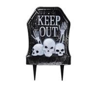 Halloween Tombstone Tombe Artificielle Décor Jardin Piquet Pelouse Panneau PP Léger Réutilisable Facile à Installer Adapté pour Chemin Voie Bar, Style C