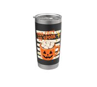Halloween Too Cozy To Spook Retro Hot Cocoa Pumpkin Lover Gobelet isotherme en acier inoxydable double paroi