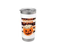 Halloween Too Cozy To Spook Retro Hot Cocoa Pumpkin Lover Gobelet isotherme en acier inoxydable double paroi
