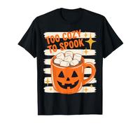 Halloween Too Cozy to Spook Retro Hot Cocoa Pumpkin Lover T-Shirt