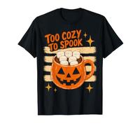 Halloween Too Cozy to Spook Retro Hot Cocoa Pumpkin Lover T-Shirt