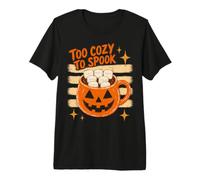 Halloween Too Cozy to Spook Retro Hot Cocoa Pumpkin Lover T-Shirt Haut de Gamme