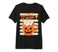 Halloween Too Cozy to Spook Retro Hot Cocoa Pumpkin Lover T-Shirt Haut de Gamme