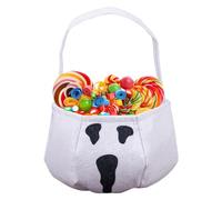 Halloween Tote Bags, Reusable Tote Bags with Handles for Candy, Spacious Lightweight Design, Ideal for Halloween Treat Basket Party Favor Women Youth Teens Men Girls Daughters Sisters Wives Friends
