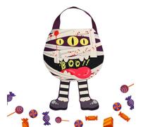 Halloween Treat Bags, Reusable Trick or Treat Totes, Non-Woven Fabric Snack Holders, Lightweight Handle Design, Foldable Material, for Candy, Toys, Haunted Houses, Retail Stores, 29x20cm Multicolor