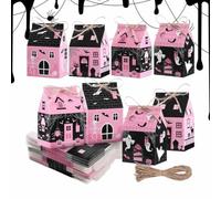 Halloween Treat Boxes 12 Pack Tiny Haunted House Gift Packaging Set