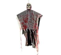 Halloween Tree Ornaments, Skeleton Pendant, 23.62x31.5 inches Terrifying Light Up Decoration with Creepy Face Detail, Party Accent Piece for Lawn, Garden, Escape Room, Festival
