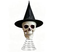 Halloween Tree Topper | Gothic Treetop Witch Hat Skull Party Favors