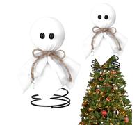 Halloween Tree Topper, Ornements Fantômes Polyvalents, 14x6x6cm, Ornements D'arbre D'Halloween Effrayants, Mini-cite De Noël, Résistant Aux Intempéries Et Aux Intempéries, Pour Le Jardin De Festival E