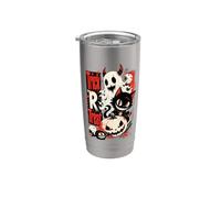 Halloween Trick R Treat Fantôme effrayant Chat noir Gobelet isotherme en acier inoxydable double paroi