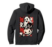 Halloween Trick R Treat Fantôme Effrayant Chat Noir Sweat à Capuche