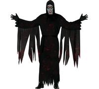Halloween Tunique Faucheur Sombre Mystique Esprit Caché Frisson Horreur Magie Occulte Vêtement L'ombre Cauchemars Forme Cachée, Taille : 48 - 50 (M) Couleur : Noir