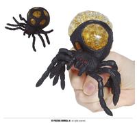 Halloween Œufs d'araignées Animaux décoratifs effrayants Noir Or Effet scintillant Accessoires Décoratifs Pour une ambiance effrayante, Couleur : Noir