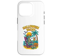 Halloween Vacay Funny Skeleton Beach Sunset Design Coque pour iPhone 16 Pro