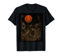 Halloween Vampire Vélo sous Pleine Lune Nuit Amoureux T-Shirt