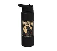 Halloween Vampurr, chat drôle, vampire, Halloween Stainless Steel Insulated Water Bottle