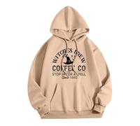 Halloween Vêtements Holographique Sweat-Shirt à Manches Longues et col du Cou pour Femme, Haut Graphique Pull Yoga(Kaki,XXL)