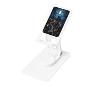 Halloween Village Support de téléphone réglable pour iPhone et tous les téléphones, rotation à 360°, pliable intégré, base carrée