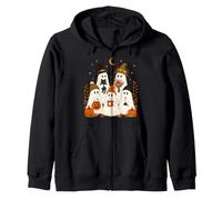 Halloween Vintage Ghosts Aime Les Chats et Les citrouilles, Halloween drôle Sweat à Capuche