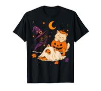 Halloween Vintage Kawaii Chats Spooky Cottagecore Halloween T-Shirt