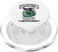 Halloween Vintage Sorcière Bitchcraft Gothique Pin Up Girl Sassy PopSockets PopGrip pour MagSafe