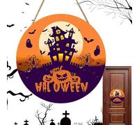 Halloween Wall Sign - Wooden Spooky Message Board, Creepy Welcome Hanging, Rustic Holiday Door Display | Home Bar Pub Café Garage Decor For Halloween Party Entryway Intérieur Outdoor Use