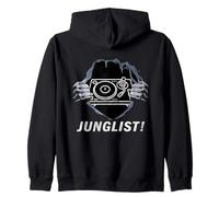 Halloween Ware Costume de Loup Larme et Basse Rave Junglist Sweat à Capuche