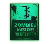 Halloween Warning Signs Glow In The Dark Stickers Spooky Party Decor