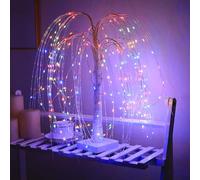 Halloween Willow Tree LED Lights, 24" Artificial Willow Tree Atmosphere Table Lamp, Indoor Cute Tabletop Table Lamp for Christmas Halloween Birthday Wedding Home & Office(Couleur,White willow)