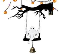 Halloween Wind Chimes, Spooky Wooden Halloween Swing Ornament