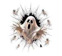 Halloween Window Clings, Thrilling Ghost with Illusion Effect Design, Ghost | Ghost Witch Character Window Sticker for Living Room Haunted House Bathroom Bedroom