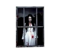 Halloween Window Covers 31.50x47.24inch Female Ghost Spooky Decoration | Halloween Window Poster for Haunted House Home Mantel Fireplace Yard Garden Porch Front Door
